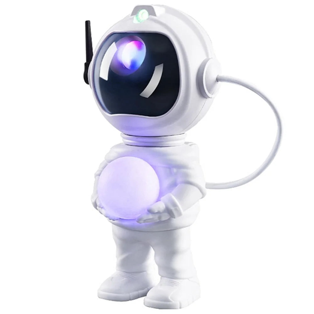 JN2313 Cartoon Astronaut Starry Sky Projection Lamp Bluetooth-compatible Speaker Moon Night Light - 1