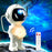 JN2313 Cartoon Astronaut Starry Sky Projection Lamp Bluetooth-compatible Speaker Moon Night Light - 2