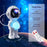 JN2313 Cartoon Astronaut Starry Sky Projection Lamp Bluetooth-compatible Speaker Moon Night Light - 7