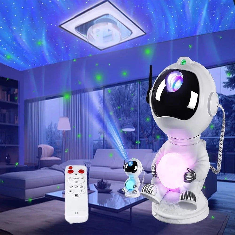 JN2312 Lovely Astronaut Smart Timing Starry Sky Projection Lamp Bluetooth-compatible Speaker Moon Night Light - 3