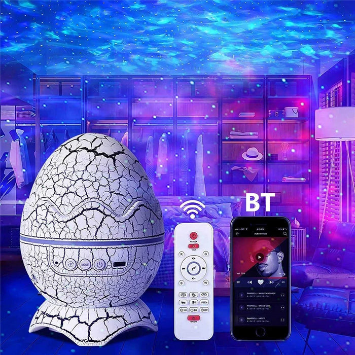 k2310 Dinosaur Egg Galaxy Star Projector Starry Night Light Bluetooth-compatible Speaker Music Player with Microphone - 5