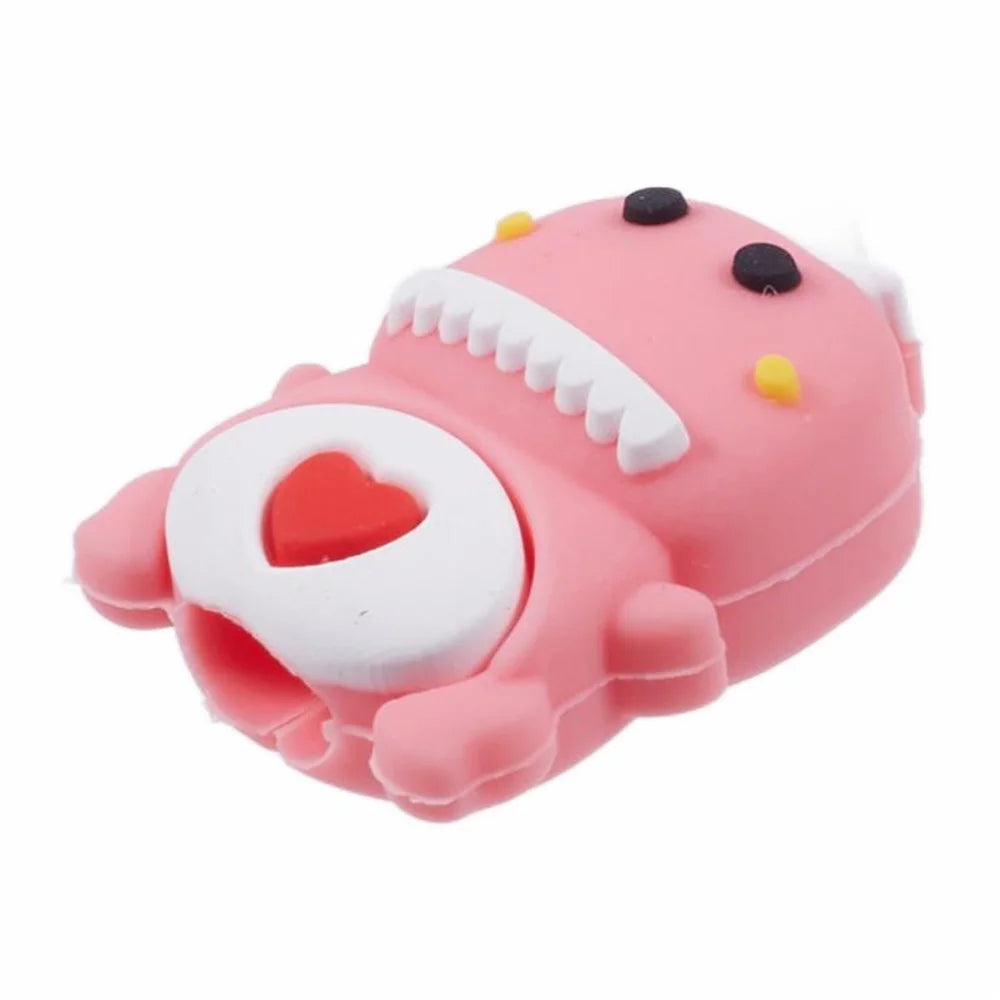 Cartoon Silicone Cable Protector Cord Saver USB Cable Buddies Holder for Smartphone - A - 3