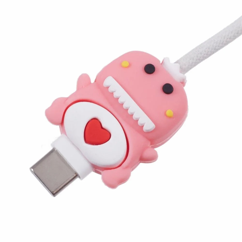 Cartoon Silicone Cable Protector Cord Saver USB Cable Buddies Holder for Smartphone - A - 5