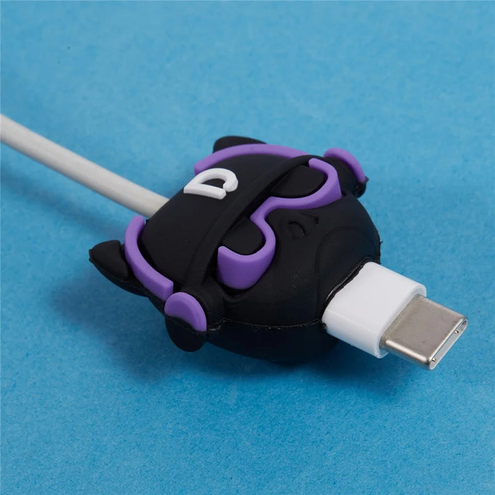 Cute Cartoon Data Cable Protector Prevent Breakage Charging Cord Saver Silicone Case - Style A - 3