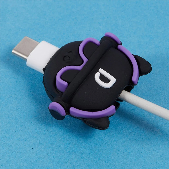 Cute Cartoon Data Cable Protector Prevent Breakage Charging Cord Saver Silicone Case - Style A - 4