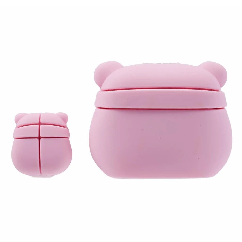 2Pcs / Set Pig Head Protective Sleeve for Apple iPhone 18 / 20W Charger Cover + Data Cable Saver Silicone Case - 2