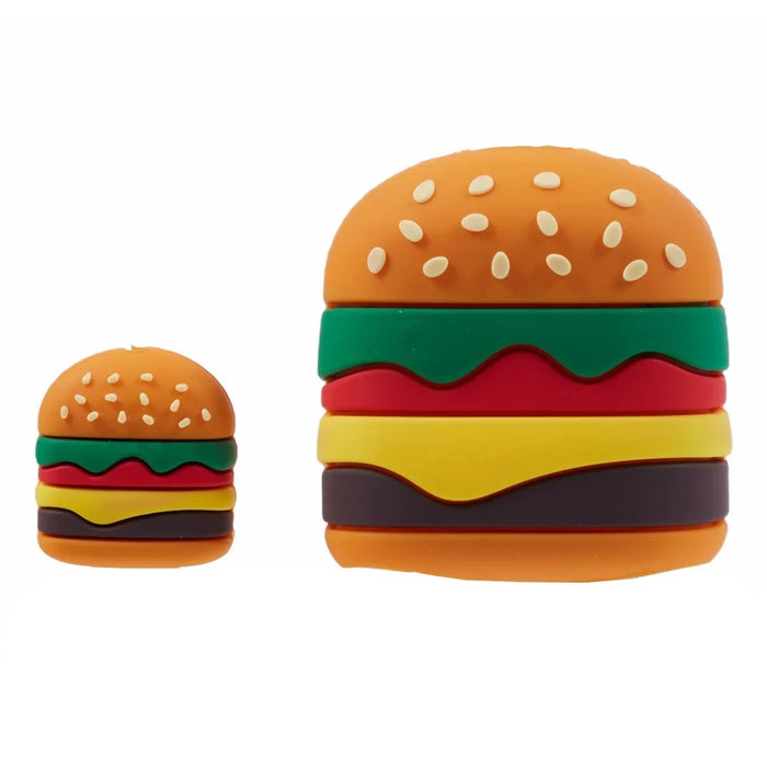 2Pcs / Set Hamburger Protective Sleeve for Apple iPhone 18 / 20W Charger Cover + Data Cable Saver Silicone Case - 1