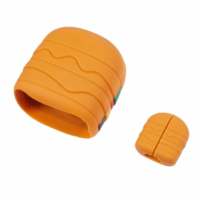 2Pcs / Set Hamburger Protective Sleeve for Apple iPhone 18 / 20W Charger Cover + Data Cable Saver Silicone Case - 4