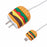 2Pcs / Set Hamburger Protective Sleeve for Apple iPhone 18 / 20W Charger Cover + Data Cable Saver Silicone Case - 5