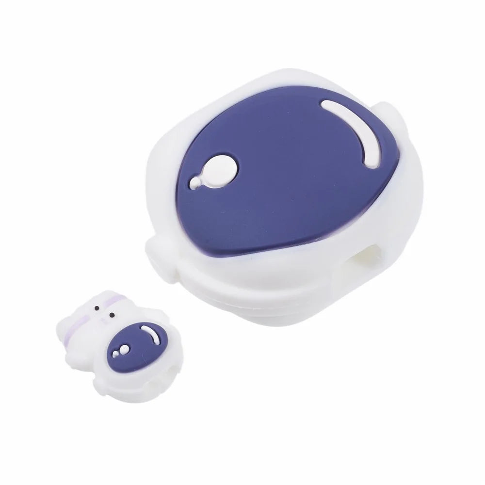2Pcs / Set Cartoon Spaceman Protective Sleeve for Apple iPhone 18 / 20W Charger Cover + Data Cable Saver Silicone Case - 4