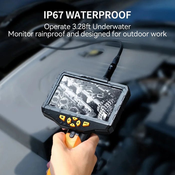 TESLONG NTS300 3m Wire 5.5mm Dual Lens Pipe Inspection Borescope 5.0-inch Screen Industrial Endoscope - 4