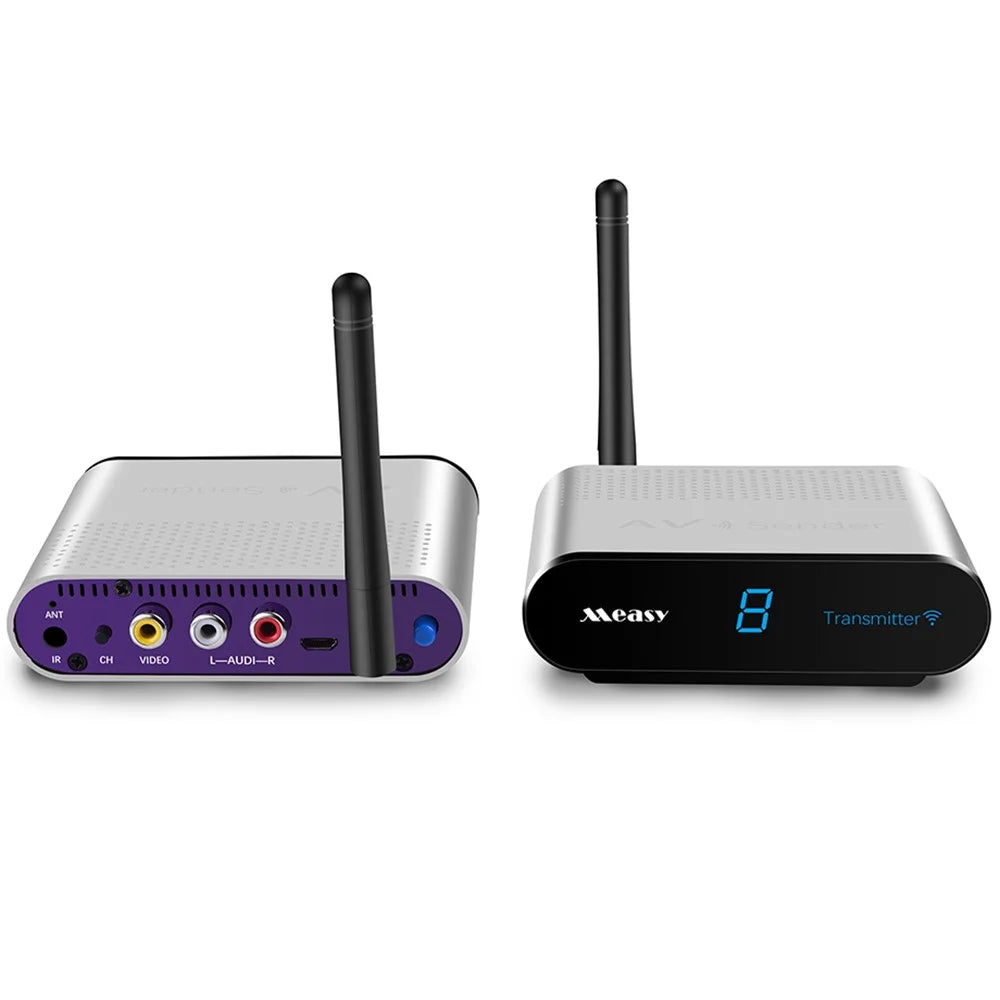 MEASY AV220 200m Range 2.4G Wireless HD Video Transmitter and Receiver with IR Antenna - UK Plug - 2