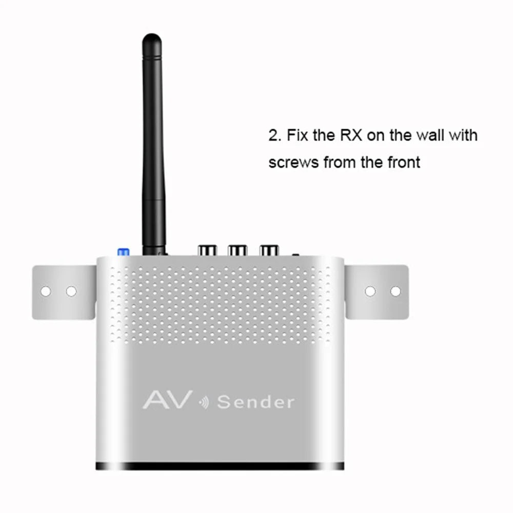 MEASY AV220 200m Range 2.4G Wireless HD Video Transmitter and Receiver with IR Antenna - UK Plug - 6