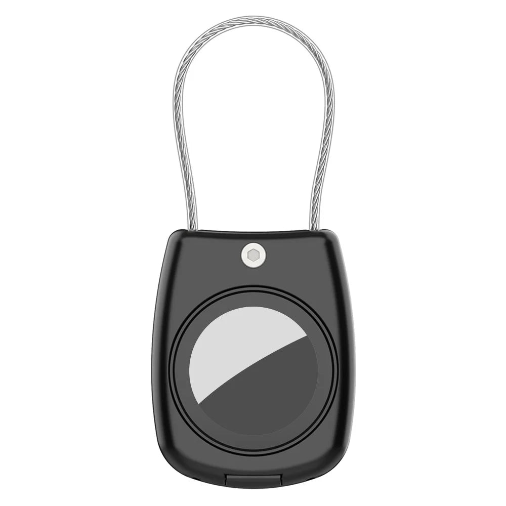 Waterproof Hard PC Protective Case for AirTag Bluetooth-compatible Tracker with Wire Cable - Black - 2
