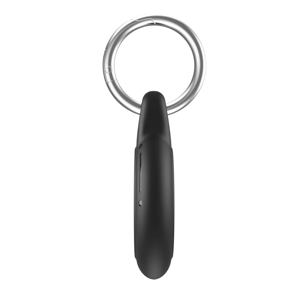 For AirTag Waterproof Case Hard PC Protective Cover Holder with Keychain - Black - 5
