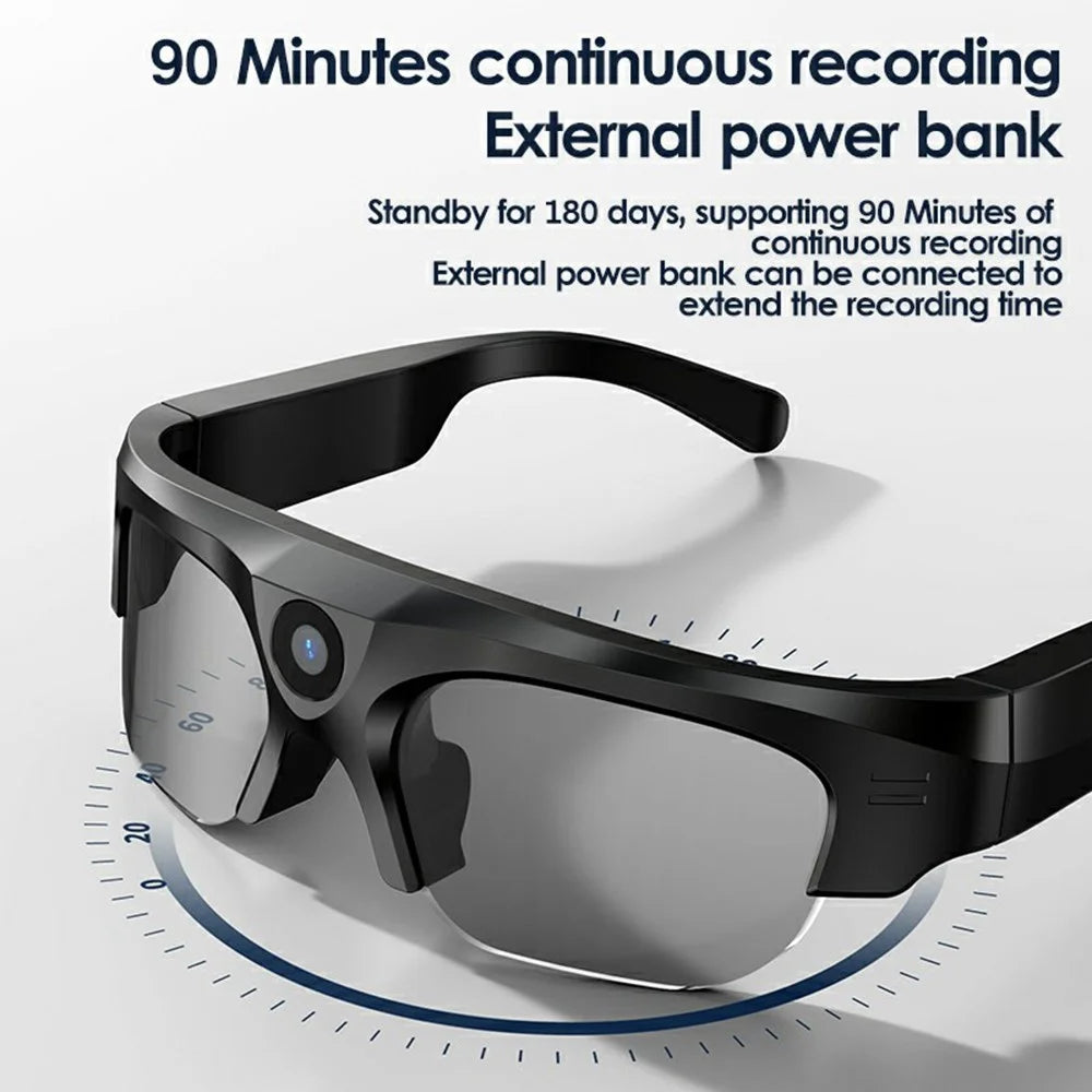 XV16 2K Video Camera Smart Glasses Bluetooth-compatible Sports Earphone without Memory Card (CE Certified) - 6
