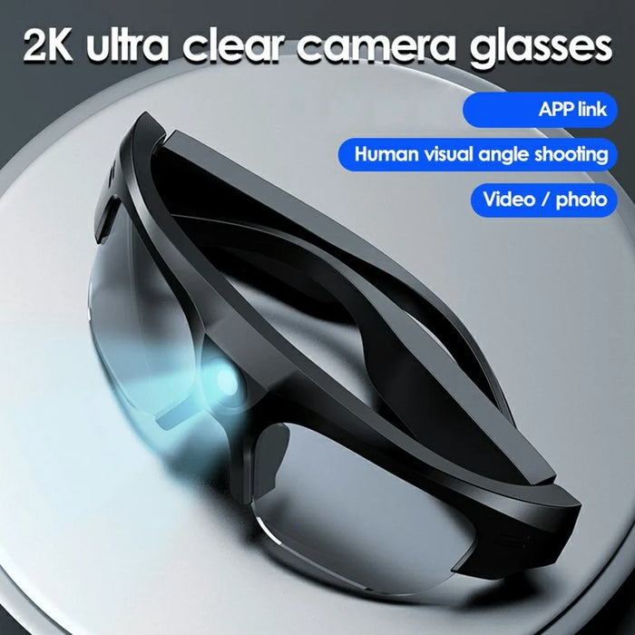 XV17 2K Camera WiFi Bluetooth-compatible Smart Glasses Video Recorder without Memory Card (CE Certified) - Black - 3
