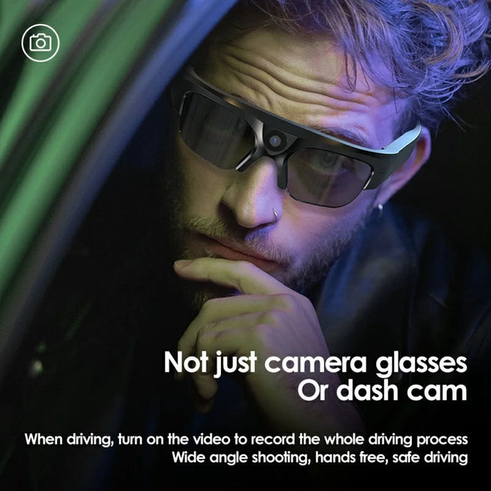 XV17 2K Camera WiFi Bluetooth-compatible Smart Glasses Video Recorder without Memory Card (CE Certified) - Black - 6