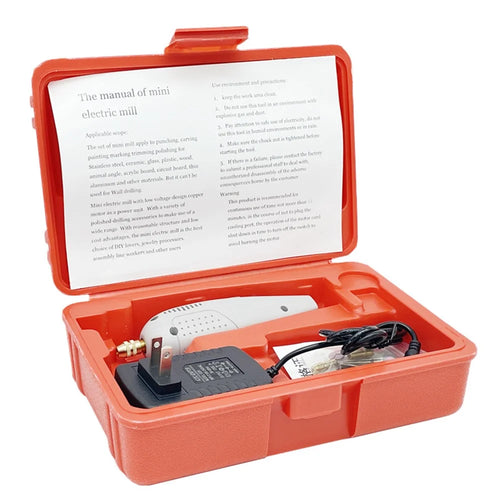 P500-1 12000RPM Mini Electric Grinder with 5 Drill Bits Kit Set for Carving Polishing - US Plug - 1