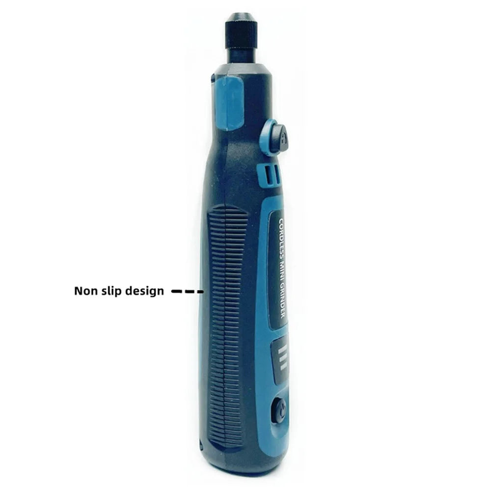 3-Speed Adjustable Cordless Mini Grinder with Copper Chuck Engraving Needle Drill Bit Set - 2