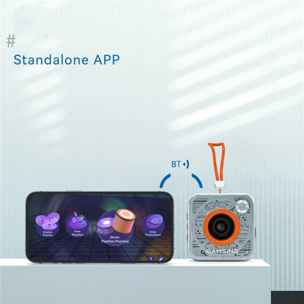 GAMSING Electronic Air Drum Set with Foot Pedals, Drumsticks, Speakers Musical Instrument - 3