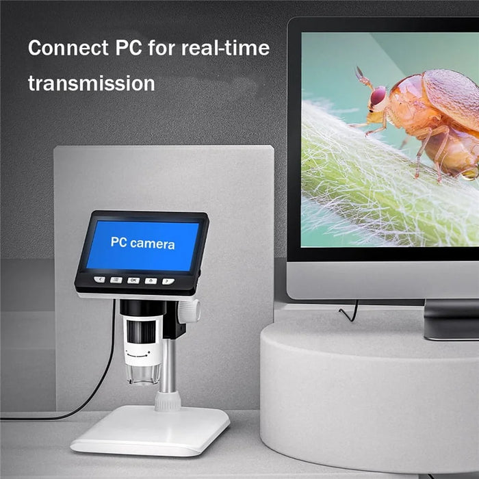 307 2MP Digital Microscope Camera 4.3 inch Screen 1000X Magnification Kids Microscope Video Recorder - 2