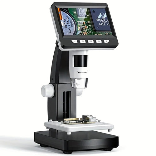 306 2MP Digital Microscope Camera 4.3 inch Screen 1000X Magnification Kids Microscope Video Recorder - 1