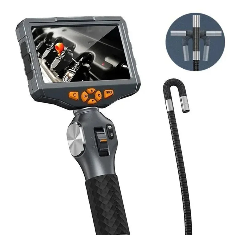 TESLONG TD500 8.5mm Rotatable Lens 1.55m Wire 5.0-inch Screen Endoscope Pipe Inspection Camera with 32G TF Card - 1