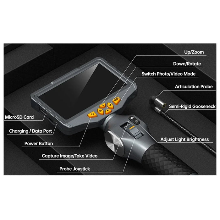 TESLONG TD500 8.5mm Rotatable Lens 1.55m Wire 5.0-inch Screen Endoscope Pipe Inspection Camera with 32G TF Card - 7
