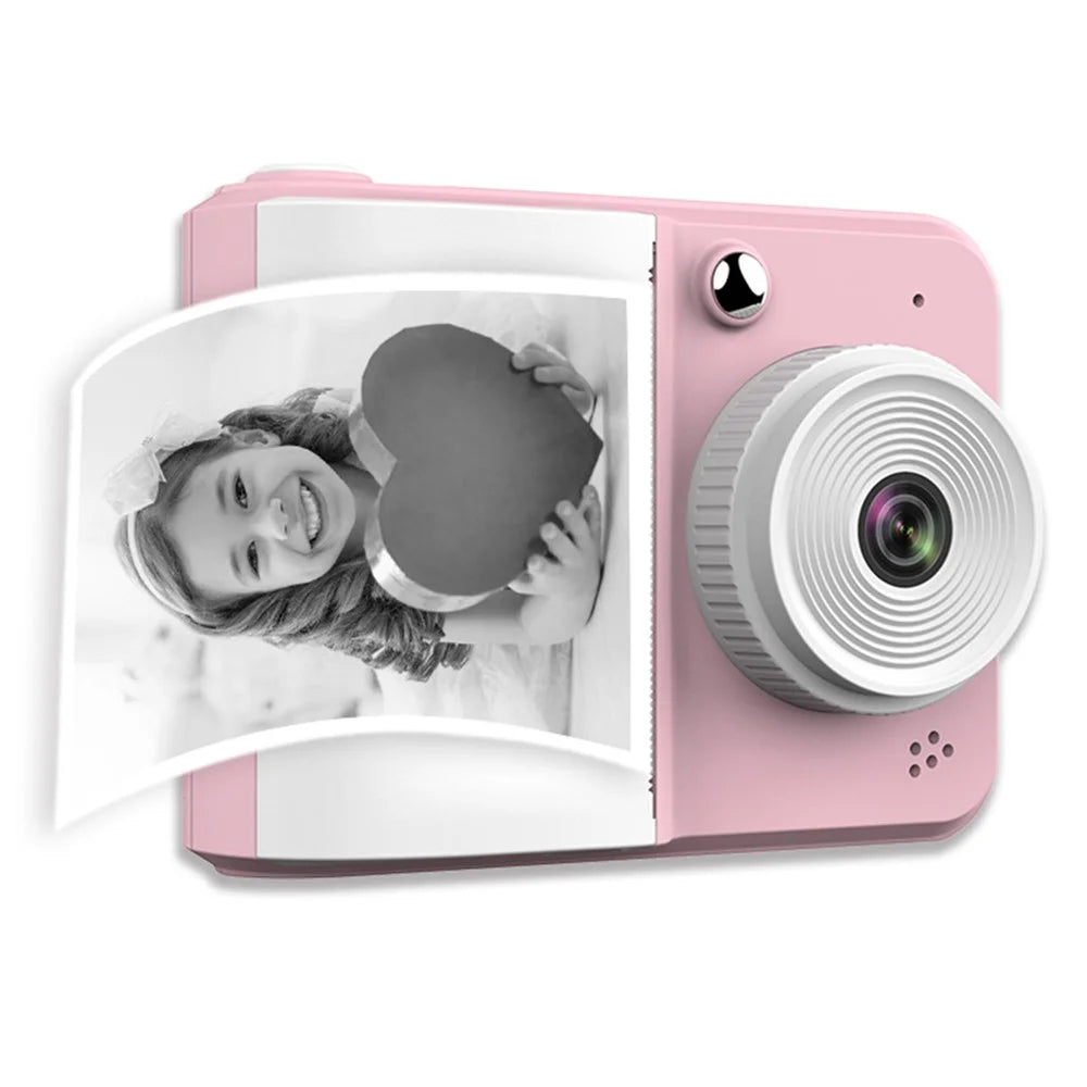 S7 2.4-inch Screen Mini Children HD Instant Camera Portable Photo Printer with 32G TF Card + Card Reader - Pink - 2