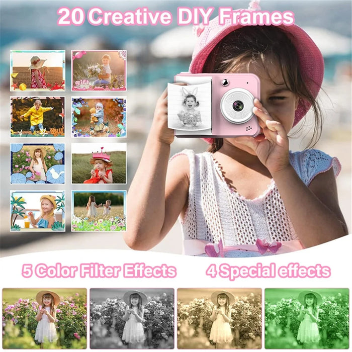 S7 2.4-inch Screen Mini Children HD Instant Camera Portable Photo Printer - Pink - 4