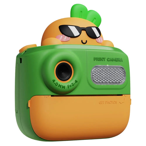 K64 Cute Dual Lens Kids HD Camera Instant Printing Thermal Photo Printer - Green - 1