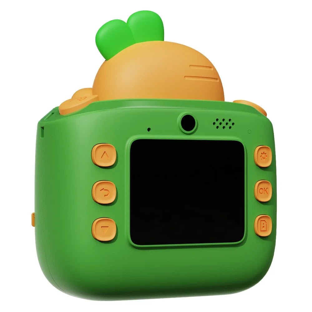 K64 Cute Dual Lens Kids HD Camera Instant Printing Thermal Photo Printer - Green - 2