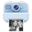 M8 2.4-inch IPS Screen Dual Lens Kids Print Camera Instant Thermal Photo Printer - Blue - 2