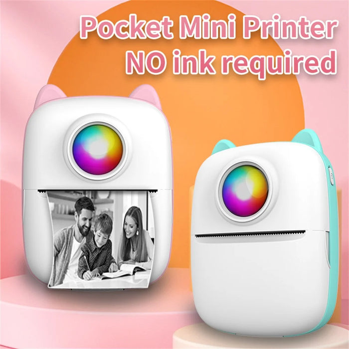 X2 Mini Home Bluetooth-compatible Thermal Printer Photo Label Notes Printing Machine - Pink - 2