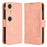 For XREAL Beam Pro Leather Case Phone Wallet Cover with Multiple Card Slots - Pink - 1