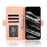For XREAL Beam Pro Leather Case Phone Wallet Cover with Multiple Card Slots - Pink - 3