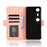 For XREAL Beam Pro Leather Case Phone Wallet Cover with Multiple Card Slots - Pink - 5