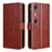 For XREAL Beam Pro Case Crazy Horse Texture PU Leather Phone Wallet Cover - Brown - 1