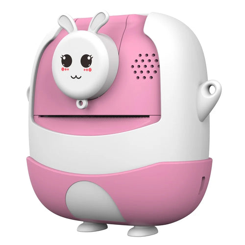 A19B Cartoon Design 2.0-inch Screen Mini Kids HD Digital Camera Instant Photo Printer with 32G TF Card + Card Reader - Pink - 1