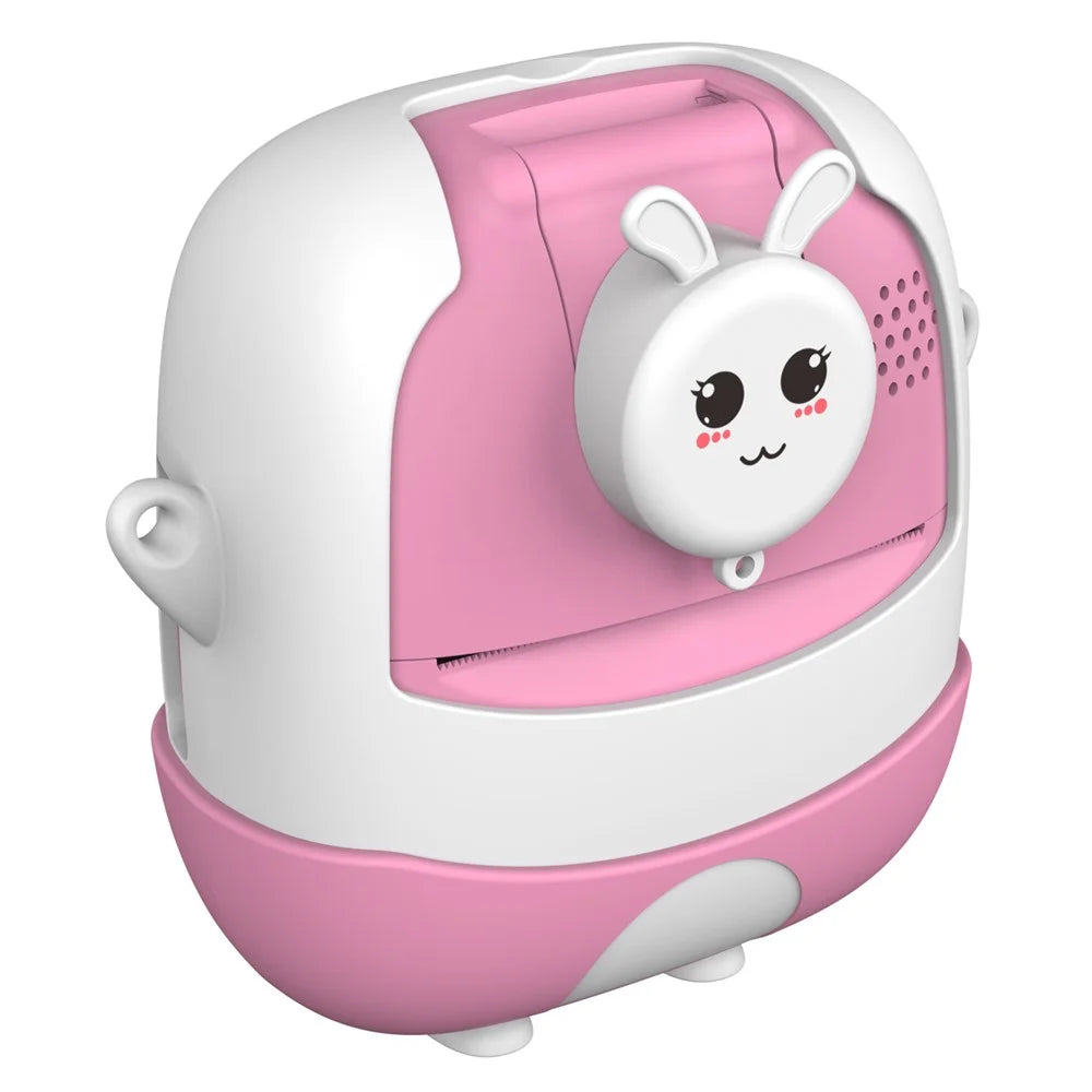 A19B Cartoon Design 2.0-inch Screen Mini Kids HD Digital Camera Instant Photo Printer with 32G TF Card + Card Reader - Pink - 2