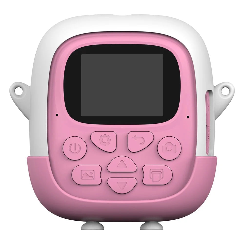A19B Cartoon Design 2.0-inch Screen Mini Kids HD Digital Camera Instant Photo Printer with 32G TF Card + Card Reader - Pink - 3