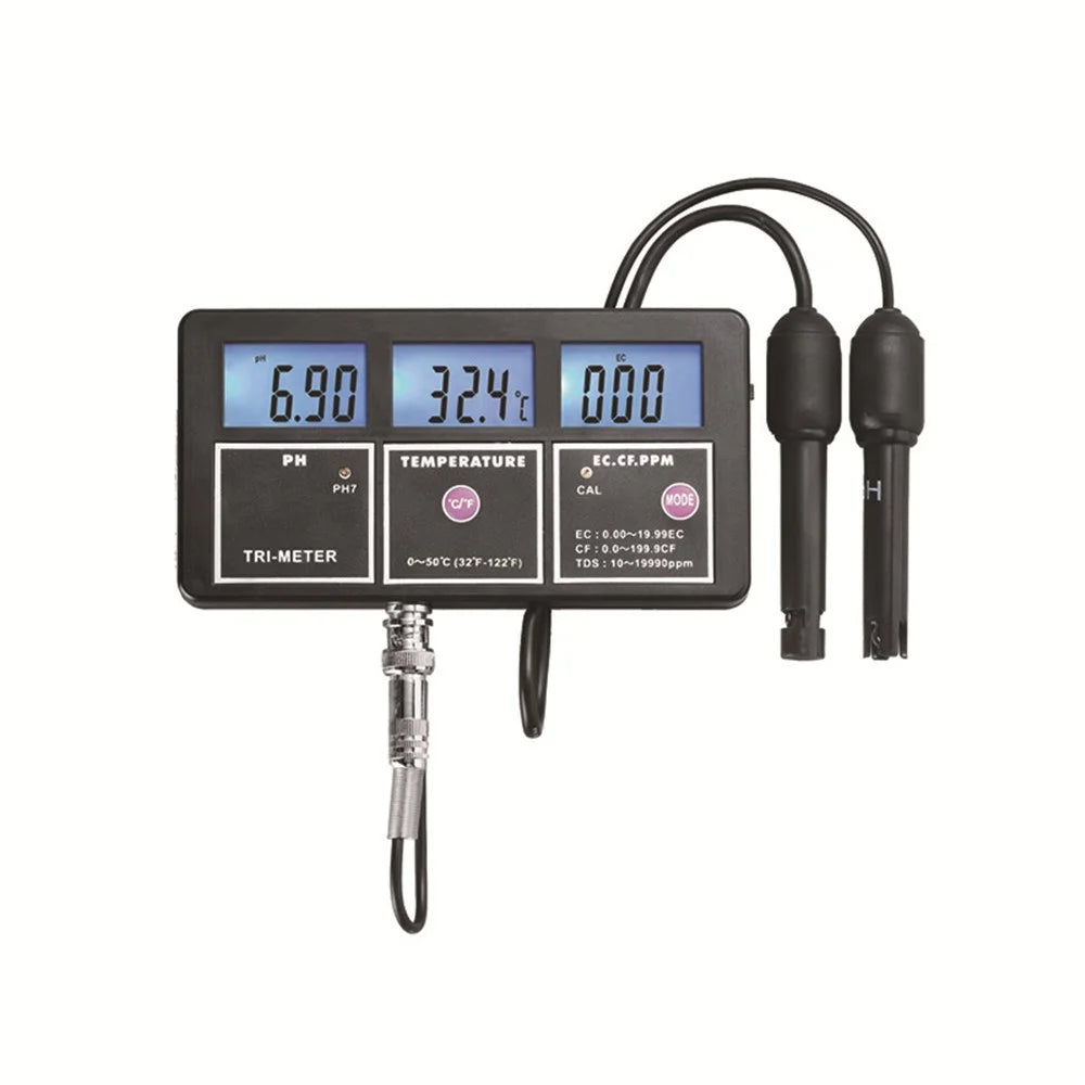 PH-116 5 in 1 Water Quality Multi-Parameter PH EC CF TDS Temperature Test Meter with Backlight - US Plug - 1