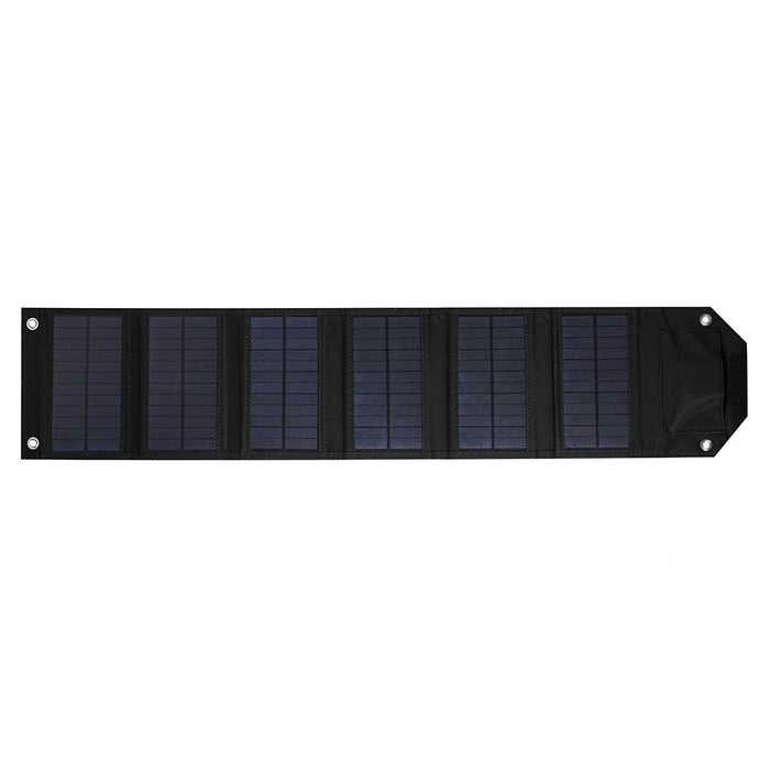 SPB6Z Foldable 6 Solar Panel Charger 12W 5V Portable Solar Charger for Outdoor Hiking Camping - Black - 6