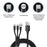 SPB4Z Foldable 4 Solar Panel Charger 8W 5V Portable Solar Charger for Outdoor Hiking Camping - Black - 2