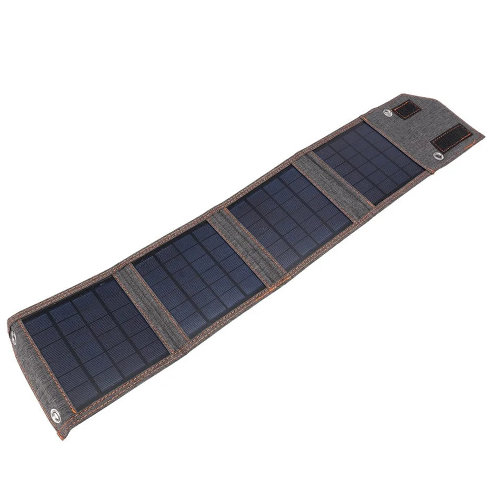 FSC-8W Foldable 4 Solar Panel 8W Solar Cell Charger Mobile Power Bank for Camping Hiking - 7
