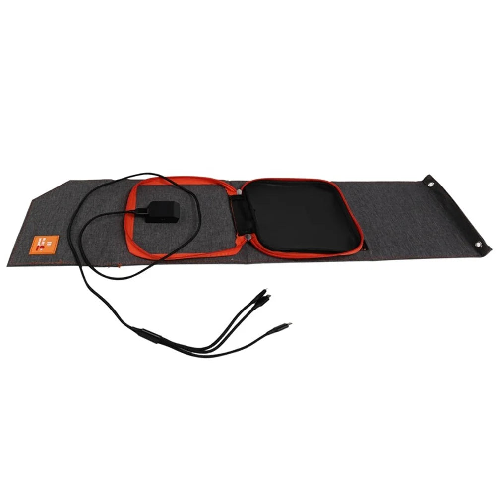 FSC-10W Foldable 3 Solar Panel 10W Solar Cell Charger Mobile Power Bank for Camping Hiking - 1