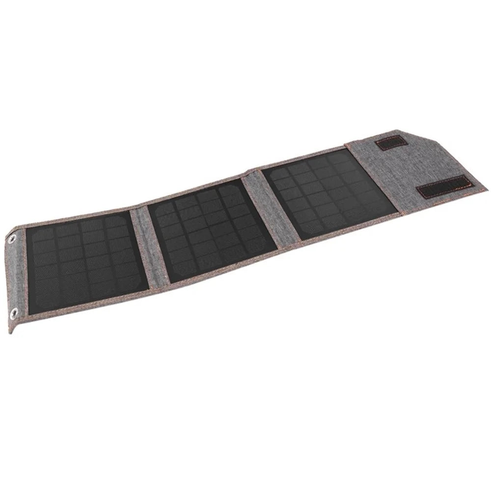 FSC-10W Foldable 3 Solar Panel 10W Solar Cell Charger Mobile Power Bank for Camping Hiking - 7