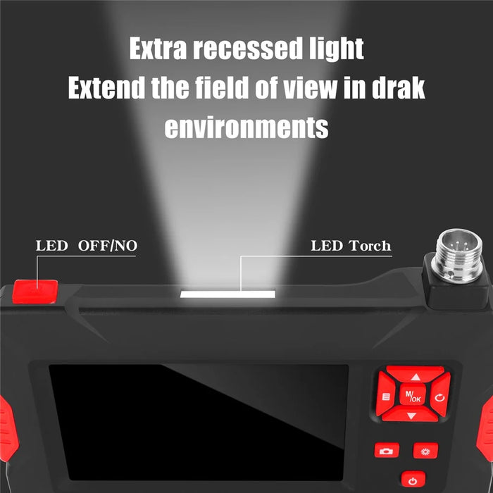P30 2m Rigid Cord Endoscope Camera HD Borescope with 8+1 Adjustable LED Lights Inspection Camera for Car - 4