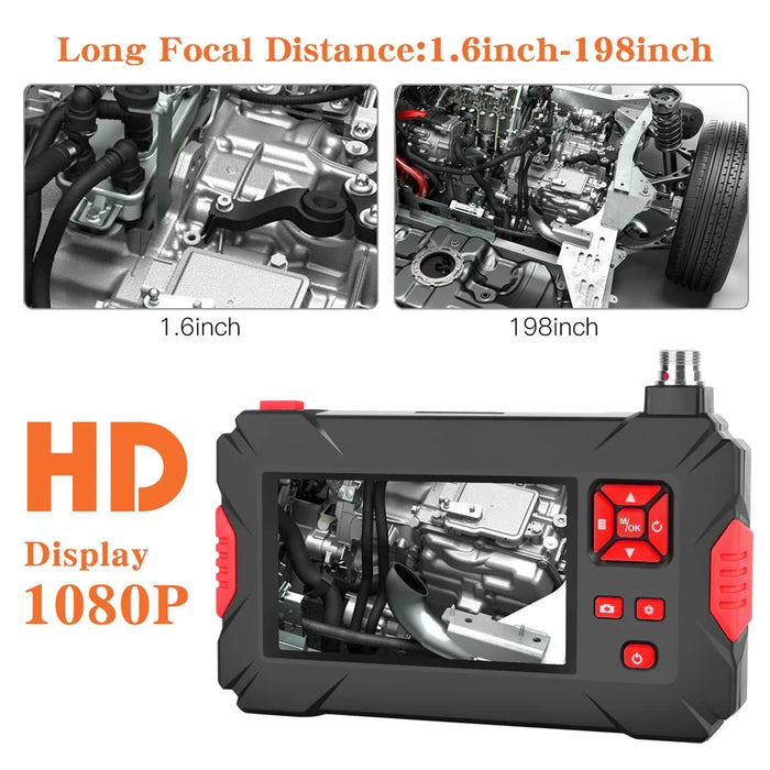 P30 2m Rigid Cord Endoscope Camera HD Borescope with 8+1 Adjustable LED Lights Inspection Camera for Car - 5